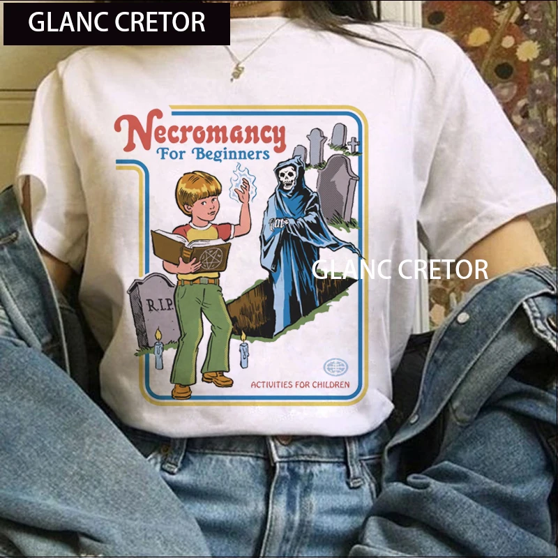 

New Satan Demon Grim Reaper Satanist Horror T-shirt Halloween Tshirt Satanism Hell Harajuku T Shirt Women Ullzang Top Tee Female