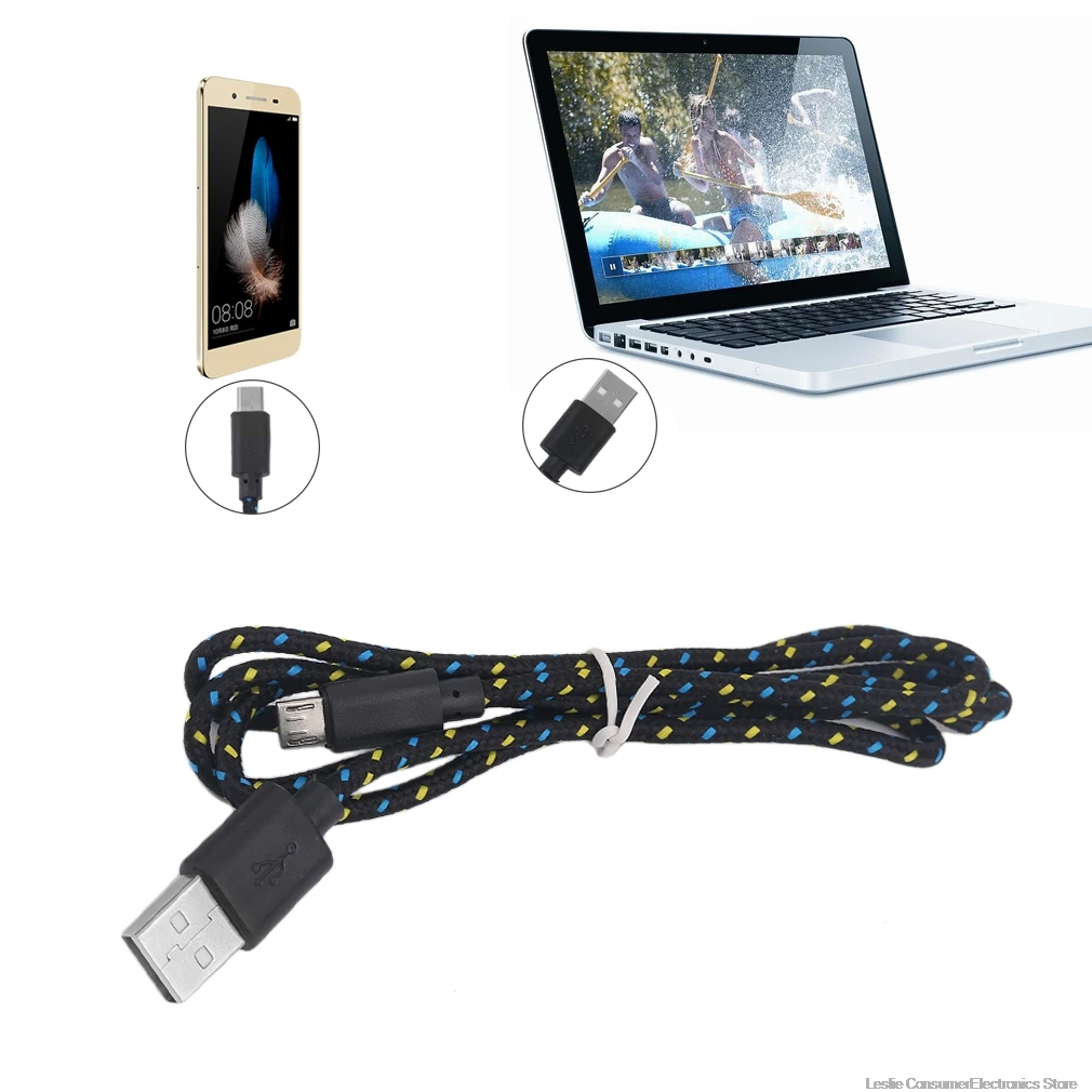 Micro USB кабель 1 м 2 3 Быстрая зарядка нейлоновый синхронизация данных мобильный