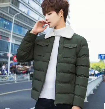 

The new men's Korean style cotton jacket is thick and big