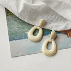 Серьги женские длинные из серебра 925 пробы с геометрическим рисунком