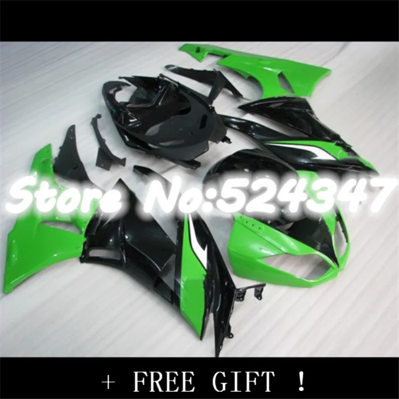

Горячая Распродажа, зеленый, черный для Kawasaki Ninja ZX-6R ZX 636 2009-2012 ZX6R 09-12 ZX 6R, обтекатель кузова мотоцикла (литьё под давлением)