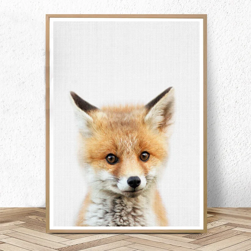 Детские постеры и принты в виде лисицы на стену Раскрашивание животных лесу