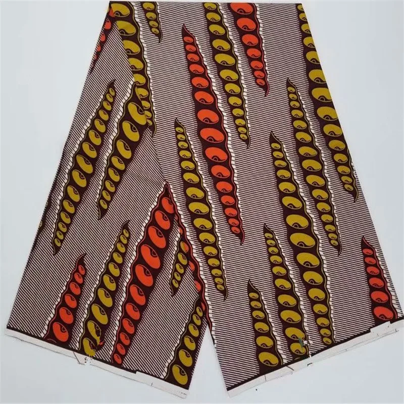 

100%Cotton High Quality Tissu 6yards Ankara African Prints Batik Pagne Real Wax Fabric African Kente Colors F12-1