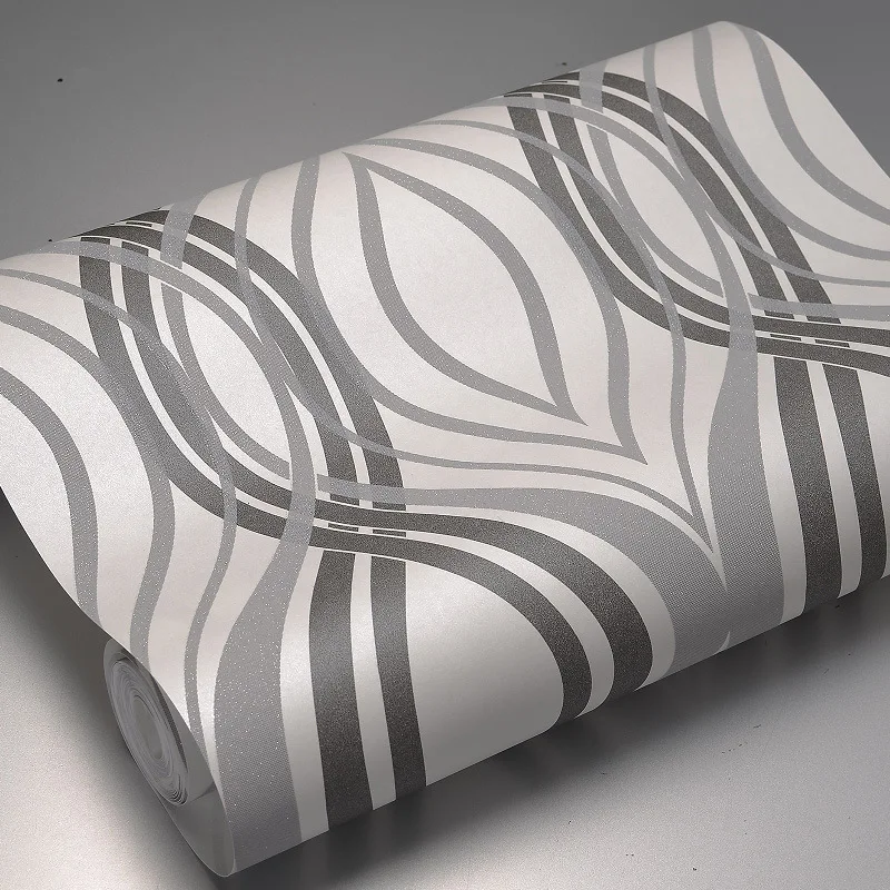 Европейский стиль золотой кривой полосой нетканый гостиной ТВ фон обои для