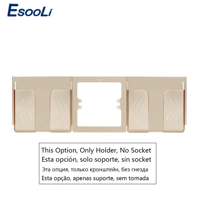 Esooli 4-портовый розетка с USB настенное Зарядное устройство адаптер розетка стандарта евроcоюза Мощность выход Панель электрическое настенное зарядное устройство адаптер для зарядки - Type: Holder-2