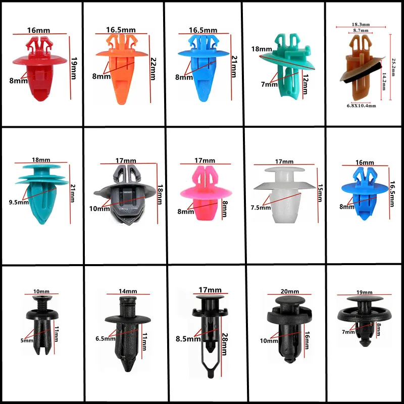 

15PCS Car Lined Trim Wheel arch Eyebrow Fender Plastic Fasteners For Toyota Land Cruiser Prado fj Cruiser 4runner Highlander