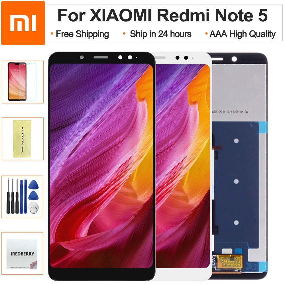 5,99 ''для Xiaomi Redmi Note 5 ЖК-дисплей кодирующий преобразователь сенсорного экрана в сборе для Redmi Note 5 Pro ЖК-замена