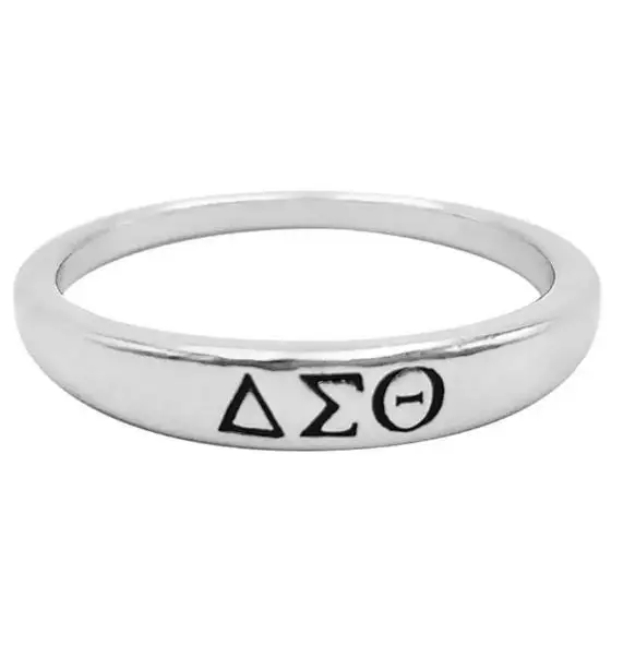 Круглые кольца унисекс с греческими буквами и логотипом соророри для мужчин