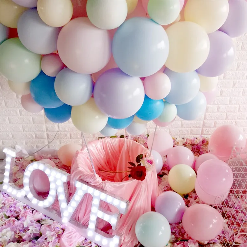 

100pc 2.2 Grams Pink Macaron Latex Balloon Children's Birthday Wedding Valentine's Day Decoration Balloon Party Children's Toy