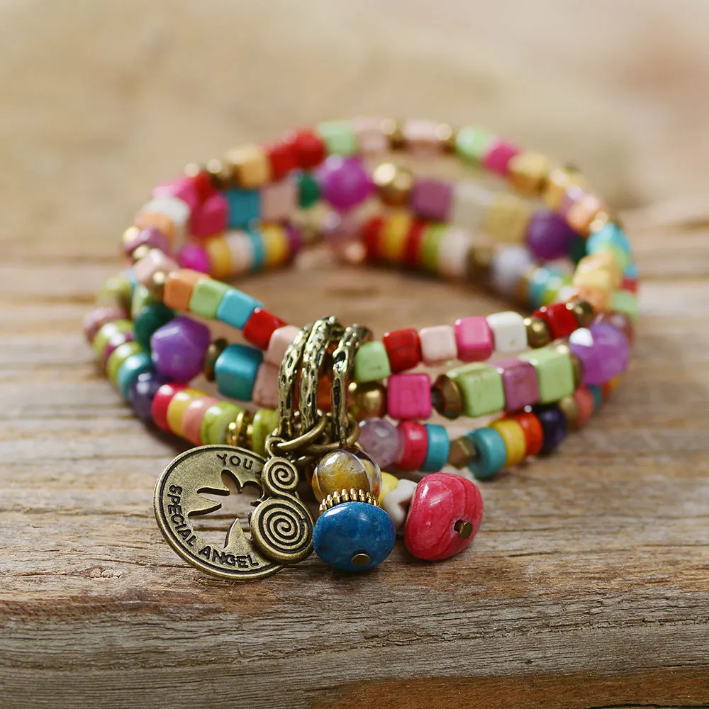 Творческие украшения подарки Смешанные браслеты из натуральных камней Подвески