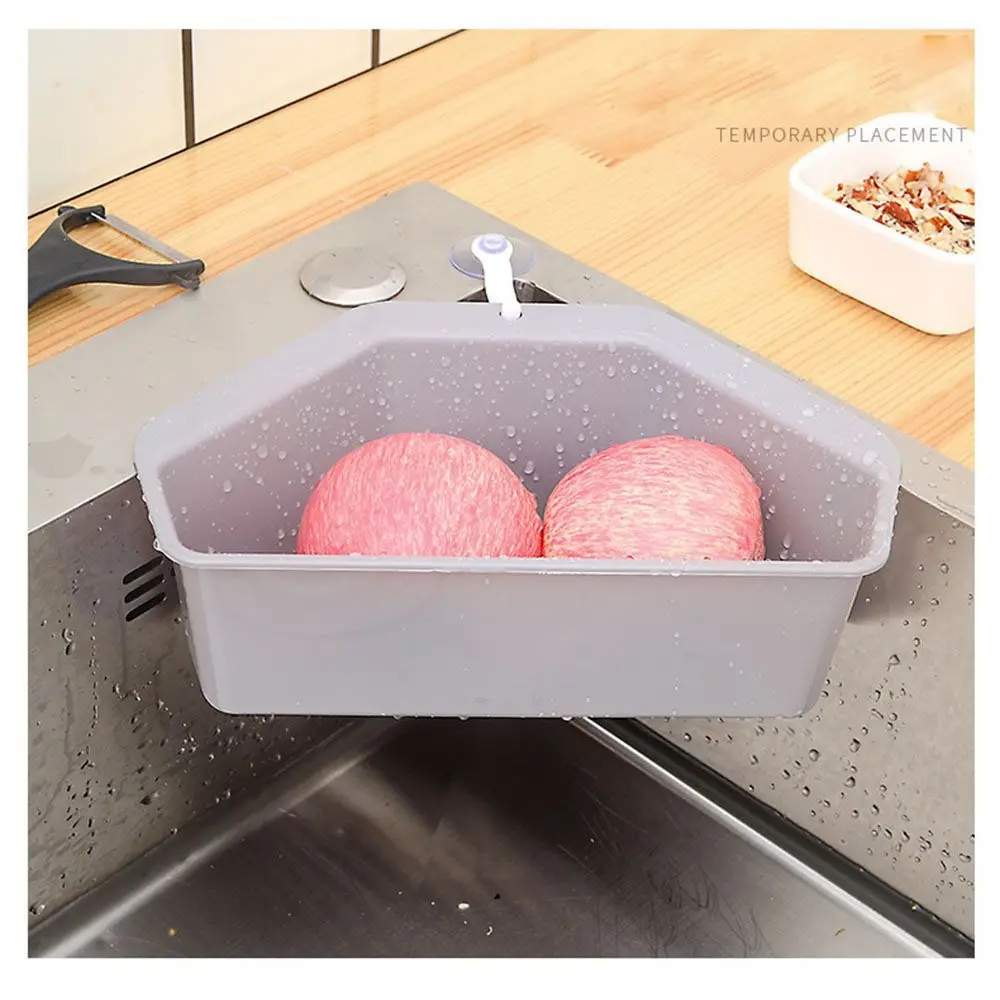 Sink Filter Shelf Plastic Kitchen Triangular Drainer Basket Vegetable Fruit Strainer | Обустройство дома