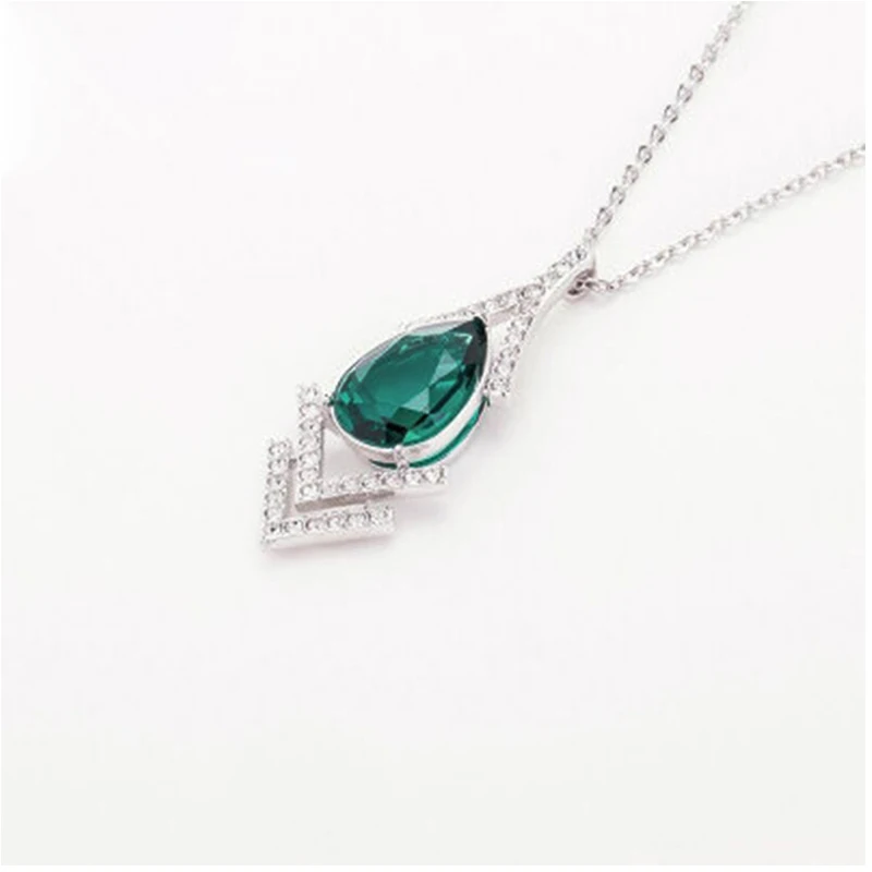 

Fashion SWA New Empasionate Crystal Pendant Necklace Exquisite Lines Water Drop Pendant Decorate Women Elegant Gifts