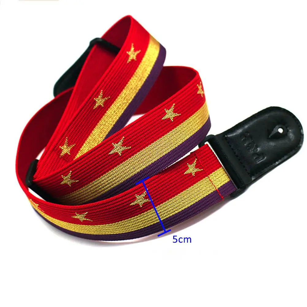 

P & P ремень для гитары золотистого и серебряного цвета, лента со звездным узором, регулируемый ремень для гитары, ремни для электроакустичес...