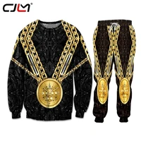 hot gold medal mens tracksuit jogging sets man two piece hooded sweatshirts jogger outfit clothes jackets 3d hoodies clothing