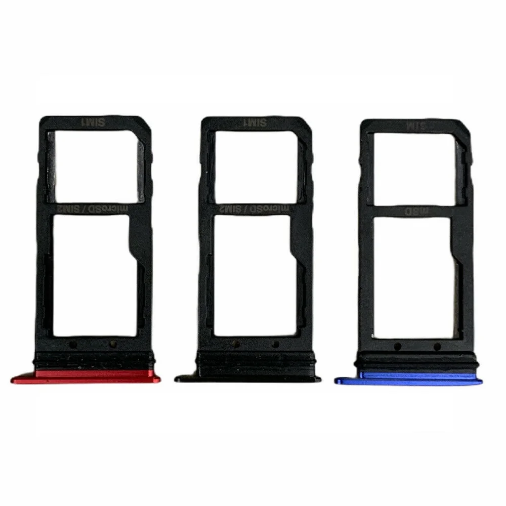 for HTC U11 Plus Black/Blue/Red Color SIM and MicroSD Memory Card Tray Holder