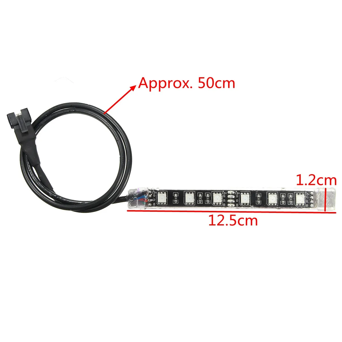 

8/12pcs Motorcycle Decoration RGB Flashing Light Flexible 5050 LED Strips 15 Colors Glow Neon Wireless Remote Control Universal