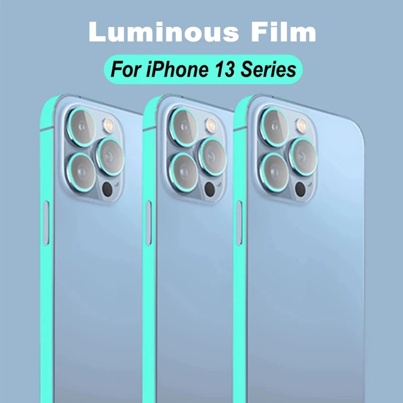 

2 Sets For iPhone 13/13 Mini/13 Pro/13 Promax Luminous Frame Side Films Cover Protector Slim Anti-fingerprint Protective Film