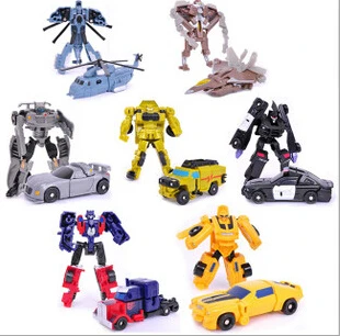 

Baby Showers Transformation Cars Robots Toys Mini Deformation Helicopter Model Robots Car Toys For Kids Gift 5pcs /lot