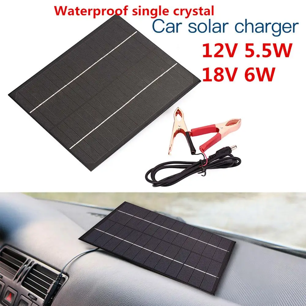 5.5W12V солнечная панель power Bank DIY Солнечное зарядное устройство водонепроницаемый