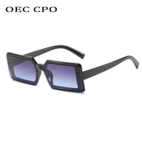 oec cpo fashion rectangle sunglasses women vintage gradient color eyewear ladies one piece punk sun glasses men shades uv400