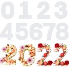 Пластиковые плоские шаблоны с цифрами 0-8, 810121416 дюймов, формы для пищевых продуктов для торта на день рождения, трафареты для питомцев, инструменты для выпечки на годовщину