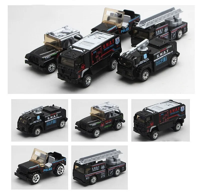 5 шт. 1: 64 детские игрушки модели спортивных автомобилей мини Карманный Автомобиль костюм авто полицейский гоночный автомобиль металлическая модель автомобиля Детские подарки для детей