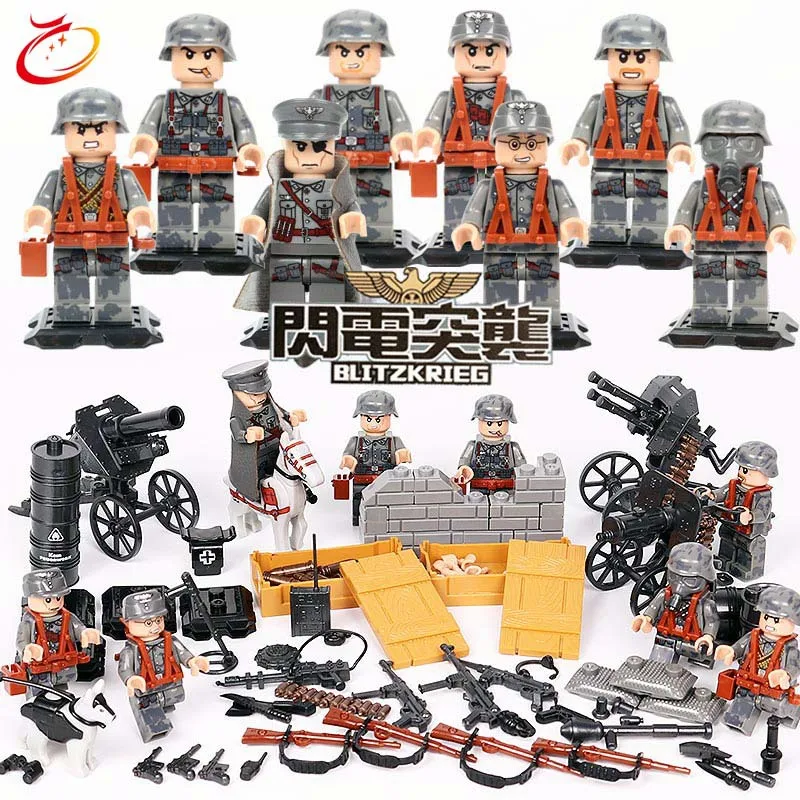 Новые 4 шт./лот WW2 серия танков немецкий Blitz строительные блоки модель кирпича