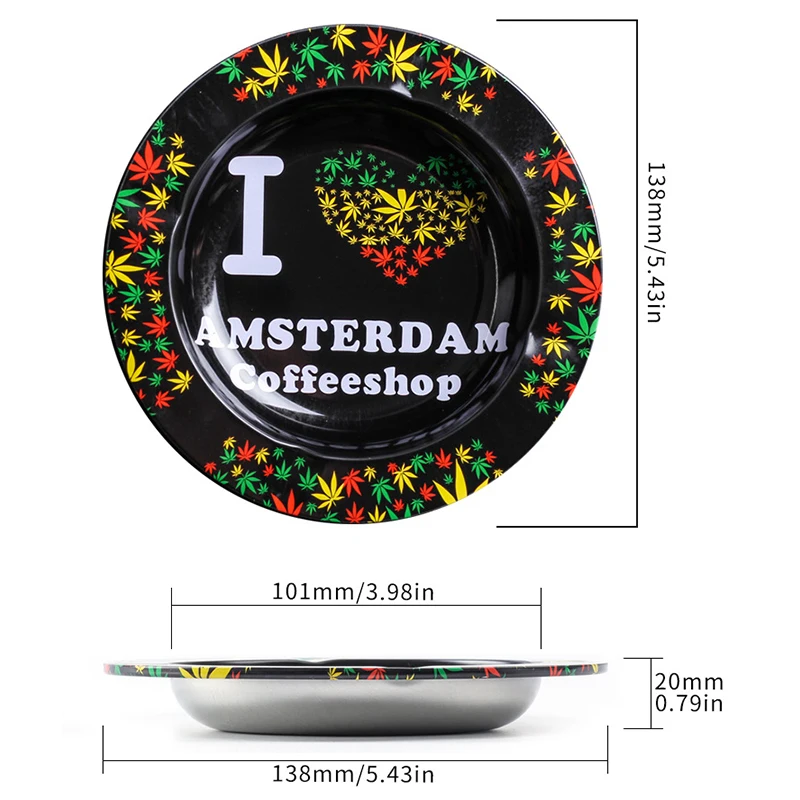 

Metal Cigarette Plate Tobacco Herb Rolling Discs Cigar Ashtray Discs Portable Ashtray Smoking Accessories