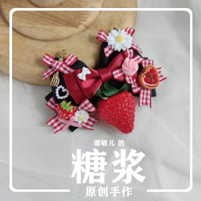 Заколка для волос в клетку с бантом 8 цветов|Аксессуары костюмов| |