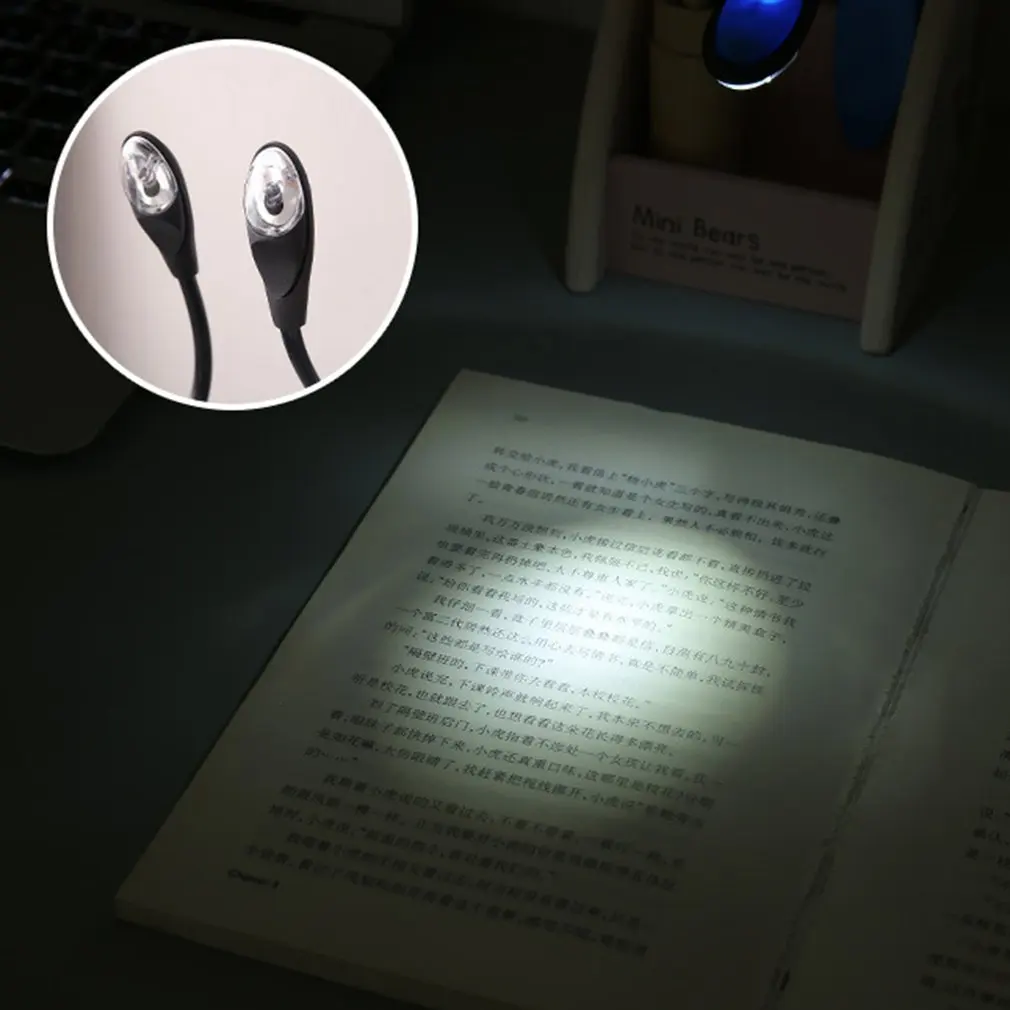 Чтение светильник светодиодный книга Плавная Яркость Micro USB Перезаряжаемые клип