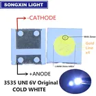 1000 шт.лот для подсветки UNI LED LCD TV 3535 3537 LED SMD Lamp bead 1W 6V 3535 W Cold white UNI MSL-638DEZW-E26SC