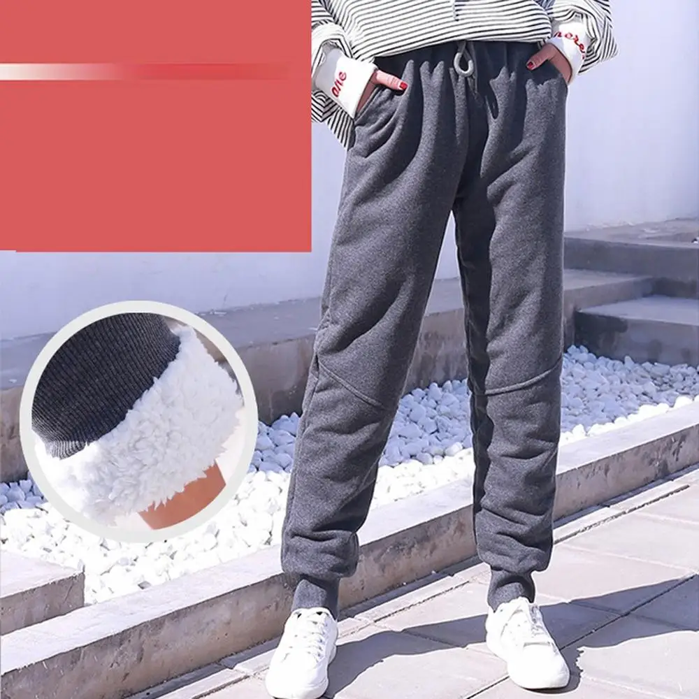 Женские повседневные вельветовые брюки Утепленные длинные свободного покроя