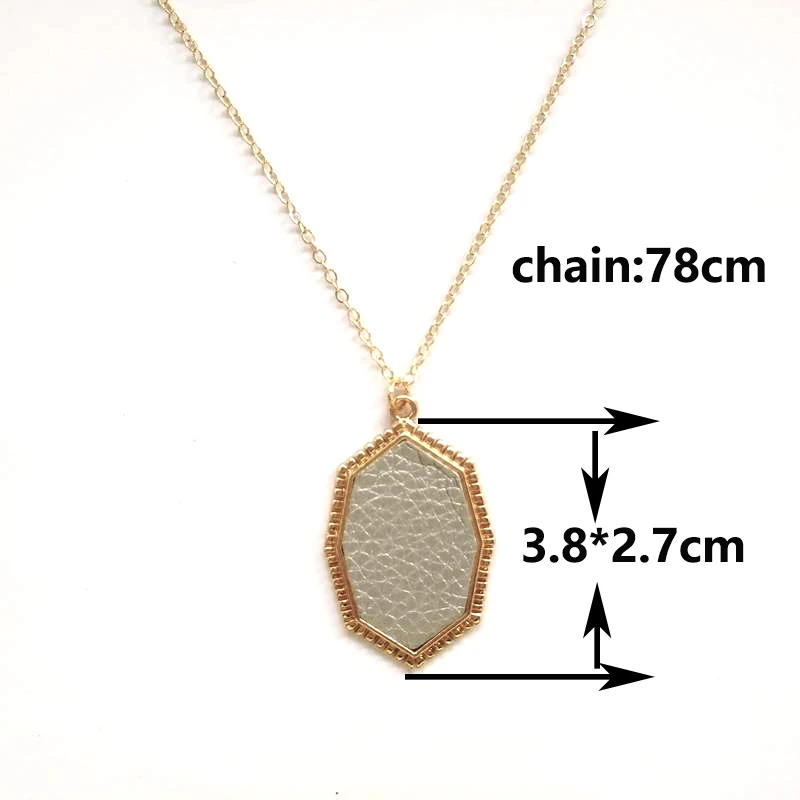 Модное ожерелье ZWPON в стиле ретро с геометрической шестиугольной Золотой