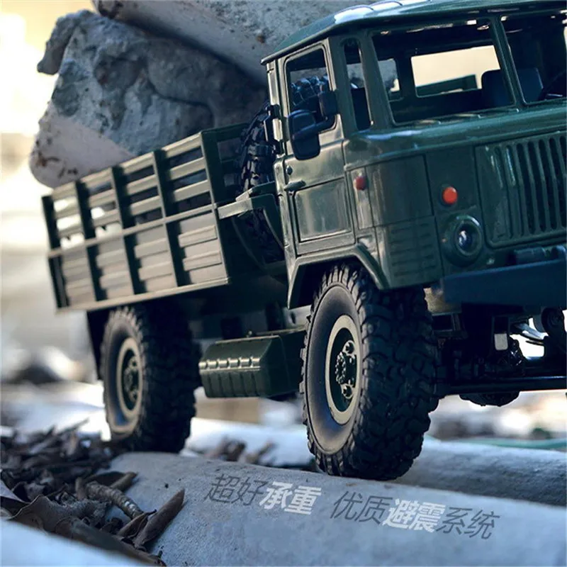 

WPL B-24 RC Car 1/16 Military Truck 4 Wheel Drive Off-Road Buggy High Speed Trucks Remote Control Climbing Cars Gifts For Boys