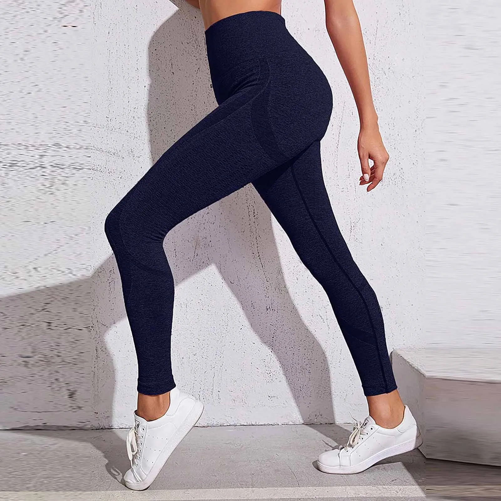 

Women Pure Color Exercise To Lift Buttocks High Waist Tight Yoga Pants Trousers