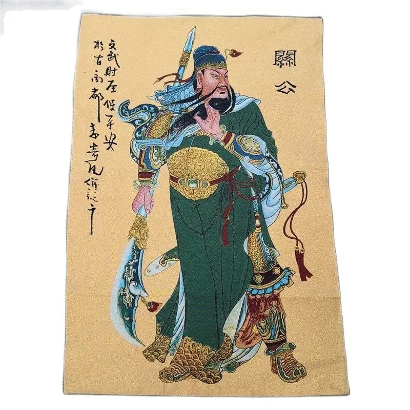 

Китайская вышивка танка ручной работы, шелковая Живопись Guan Yu