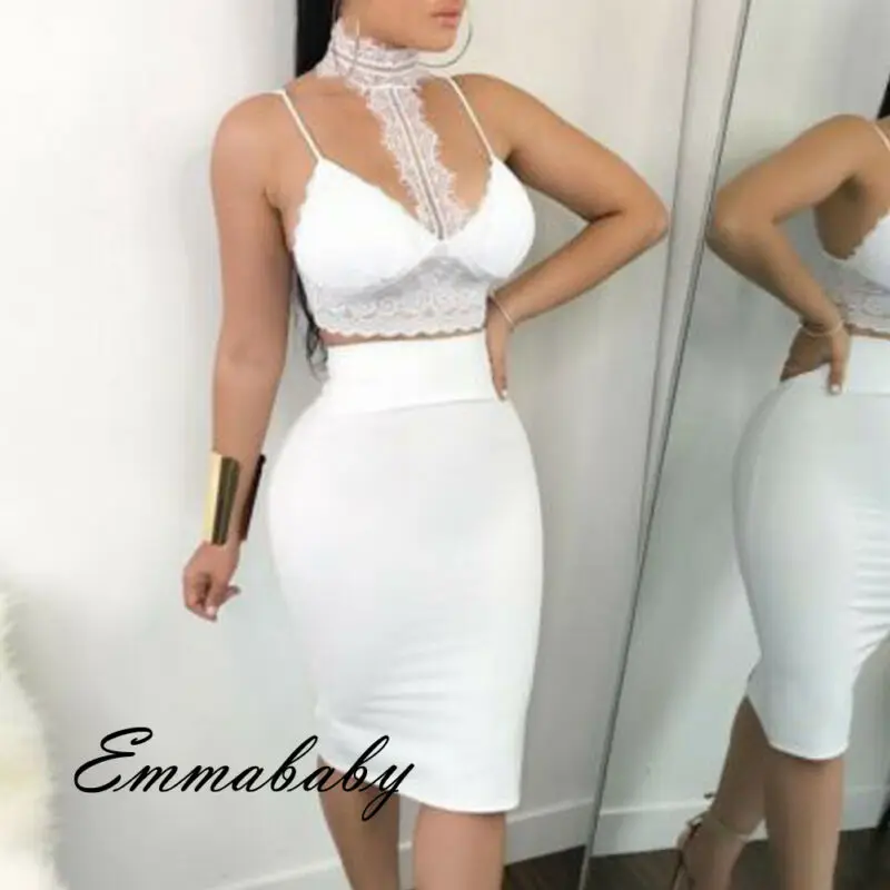 Горячая распродажа женский облегающий комплект из двух предметов укороченный