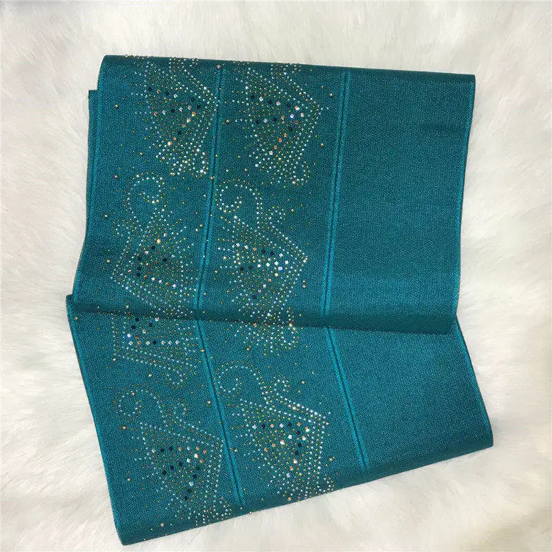 African Aso Oke головной убор длина Aso Oke головной убор с бисером камни смешанный дизайн головной убор Африканский Scraf обертка Aso Ebi горячая Распродажа 40 - Цвет: 38