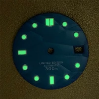 28 5mm green luminous watch dial wristwatch dial for nh35nh36 watch movement repair part