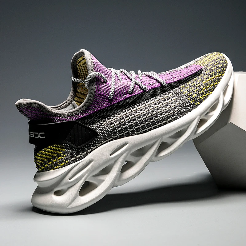 Мужские Легкие беговые кроссовки противоударные дышащие мужские с нехваткой