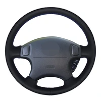 car steering wheel cover black genuine leather for honda accord 6 1998 2002 odyssey 1998 2001 acura cl 1998 2003 mdx