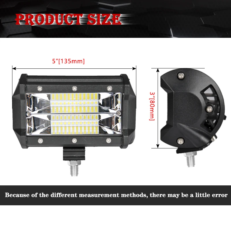 VISORAK 5 &quot72 Вт янтарно-белый прожектор светодиодный рабочий свет бар 4x4 4WD ATV SUV UTV