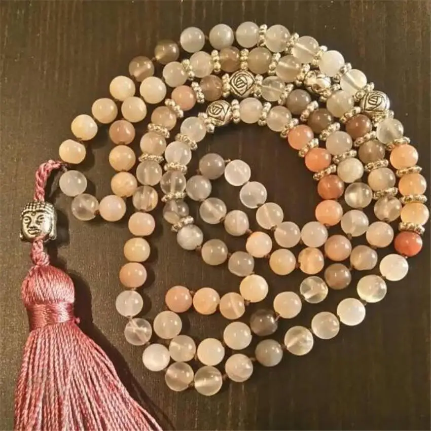 

6MM topaz Gemstone 108 Beads Mala necklace band Tassel Handmade MONK pray Gemstone natural spirituality yoga Fancy Lucky