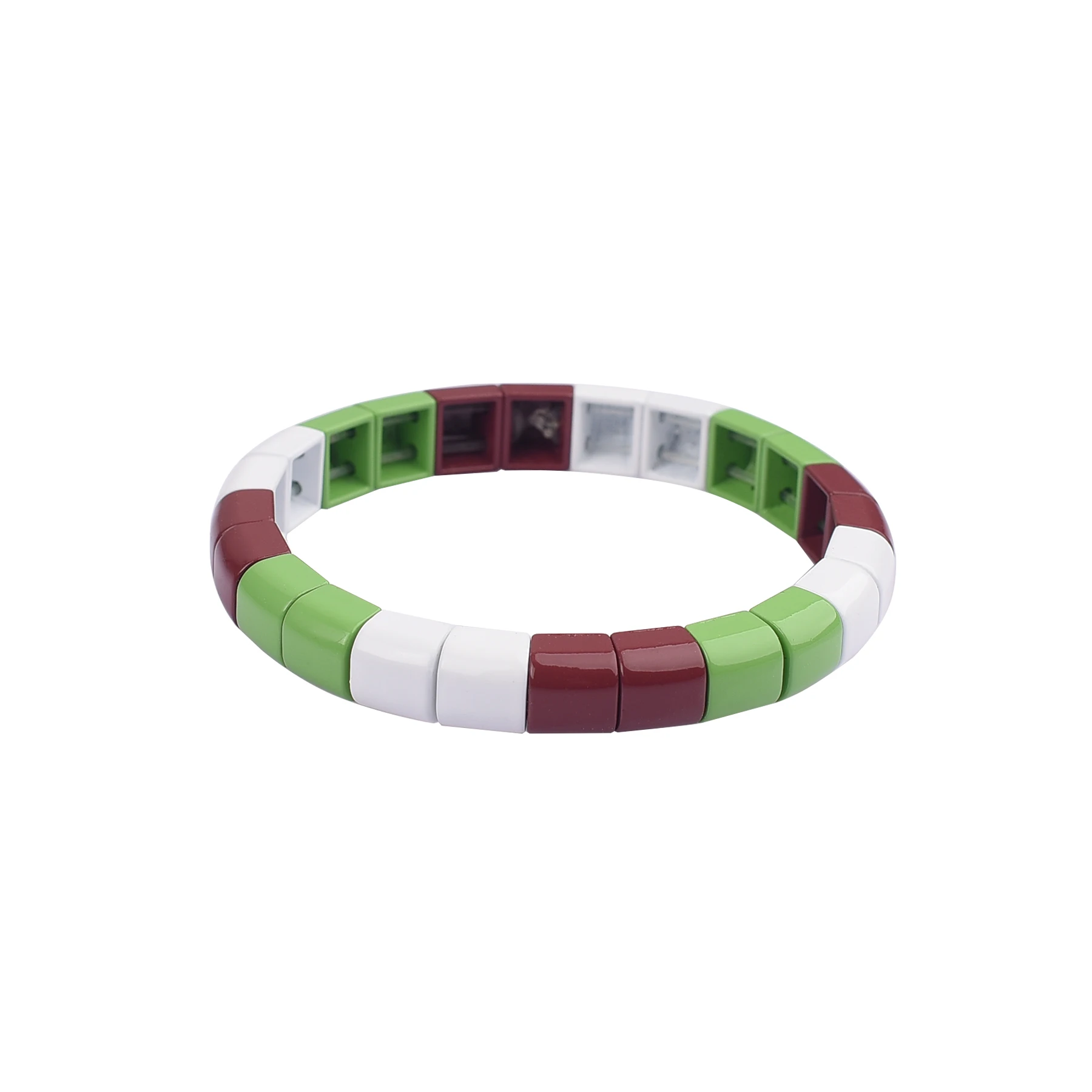

Boho Enamel Tile Stretch Bracelets Colorful Beaded Bangles for Women Bracelet Femme New Year Gift DIY Jewelry