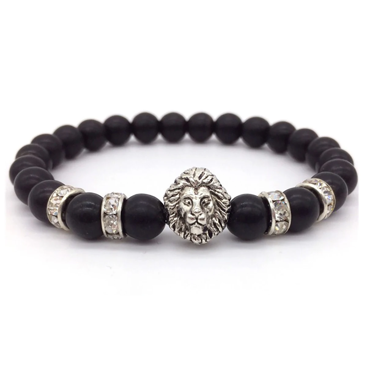 Браслет с бусинами ярко-черного цвета для мужчин и женщин 1 шт. | Украшения