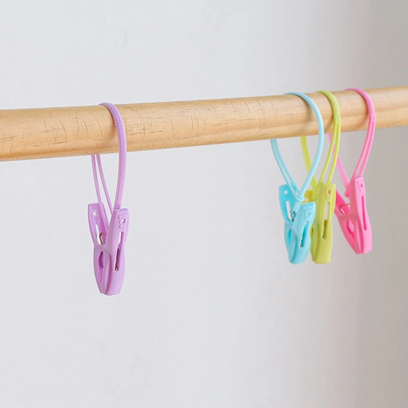 

12 Pcs Small Household Clips & 1 Pcs 20-Clip Multi-Function Drying Rack