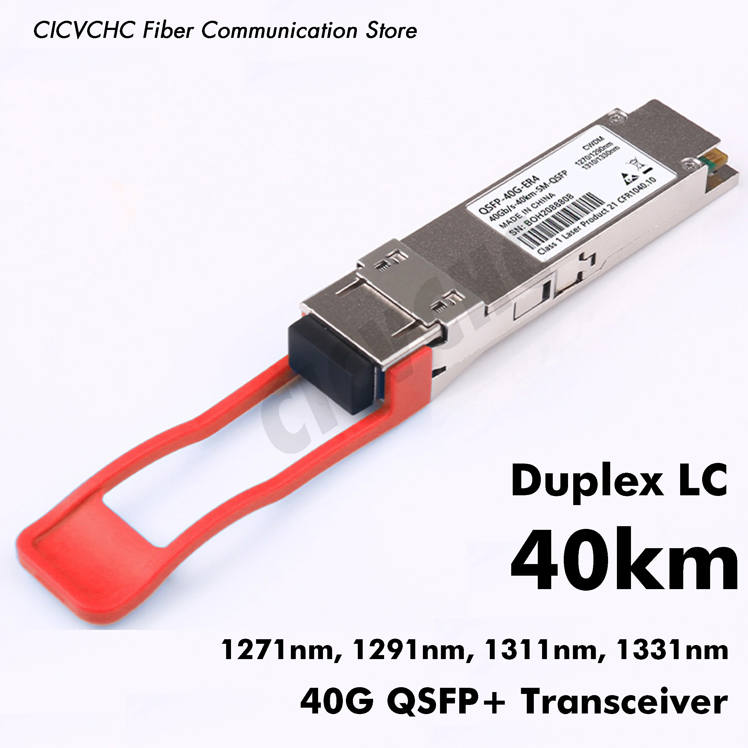 40G QSFP+ Optical Transceiver Module with Duplex LC, 2km, 10km or 40km