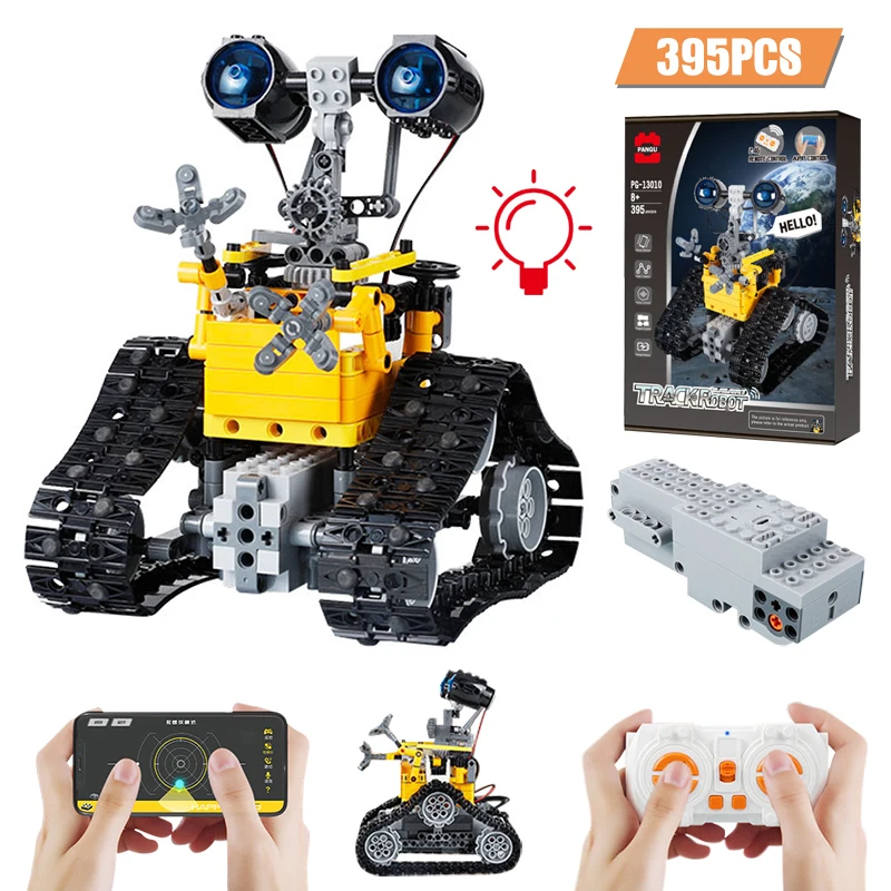 395 Pcs Technical APP Programming RC Track Robot Building Blocks City DIY Remote Control Car Truck Bricks Toys for Children Gift | Игрушки и