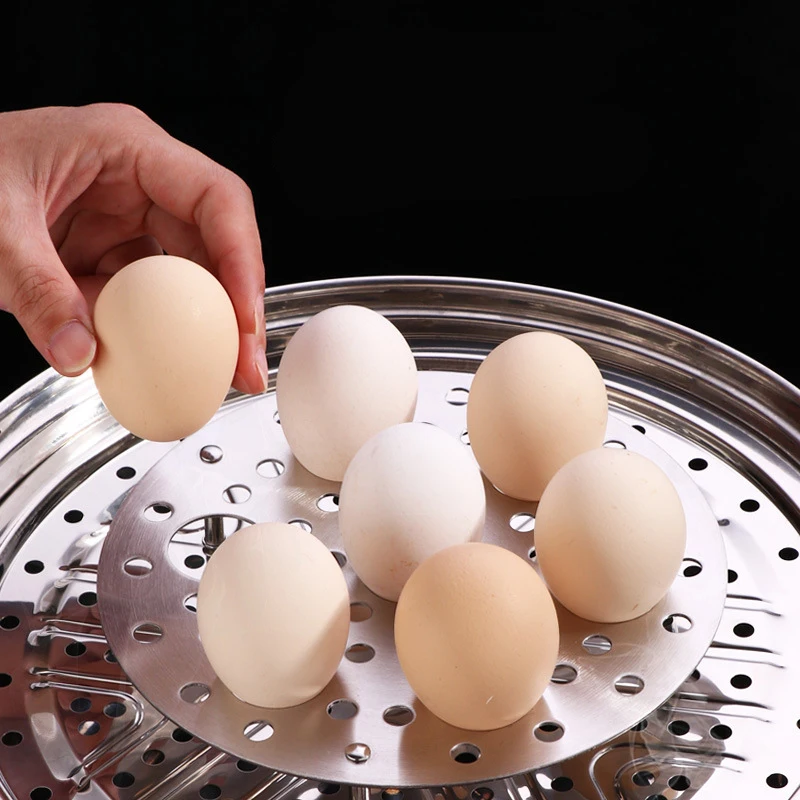 

Multifunctionele Rvs Steamer Plank Ronde Kookgerei Stoomboot Rack Knoedel Broodje Pot Stomen Tray Stand Keuken Accessoires