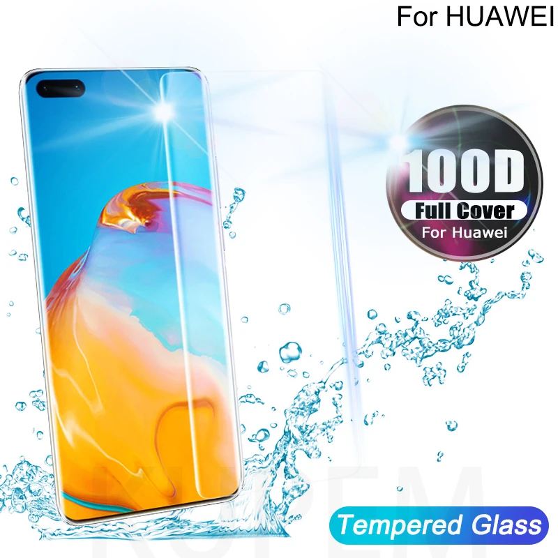 100D Полное покрытие экрана протектор для Huawei coque P30 Pro Lite P40 P20 закаленное стекло P 30 40